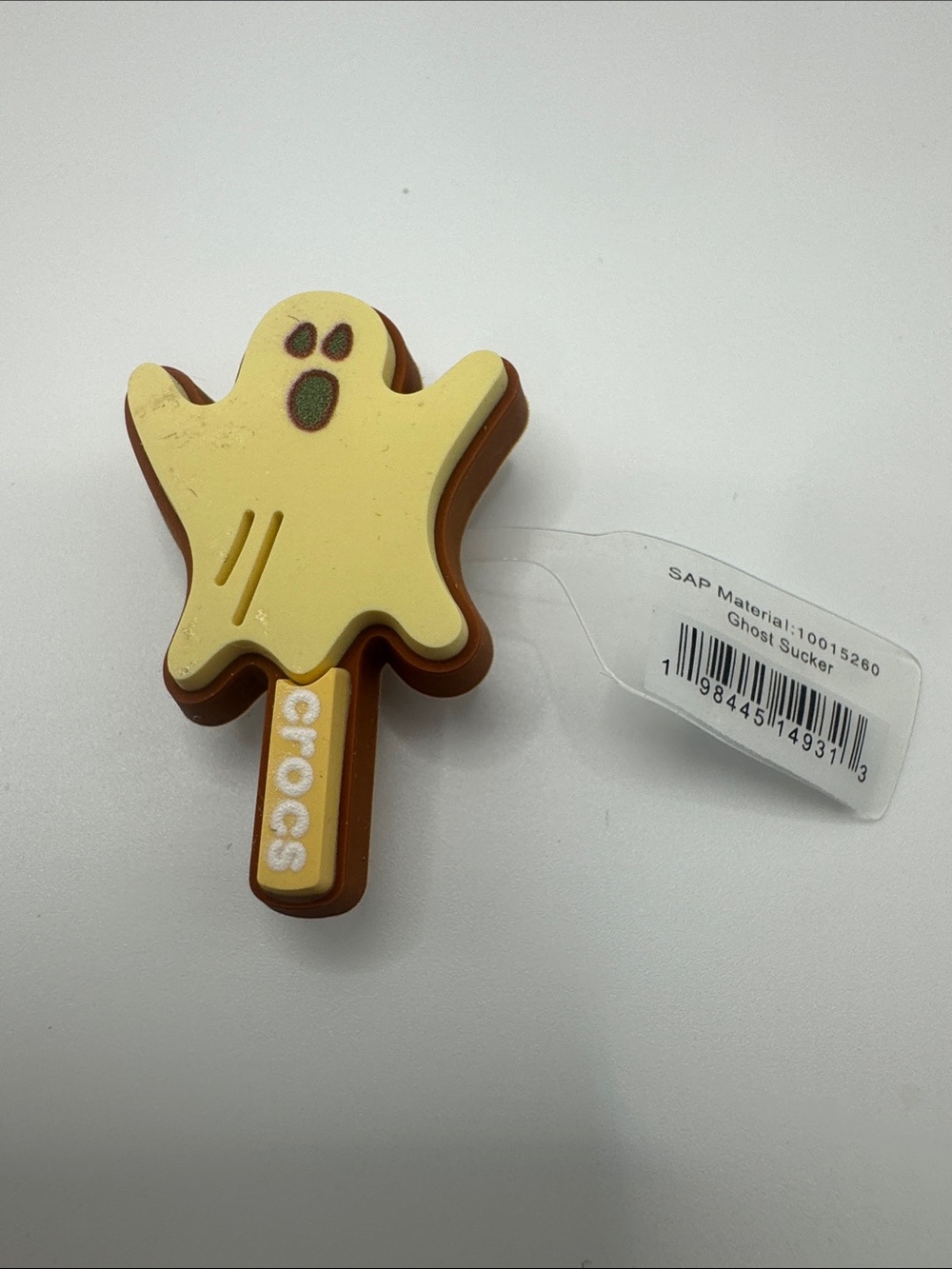 NWT CROCS Ghost Popsicle Jibbitz Charm in Yellow and Brown
